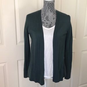 EUC Forest Green LOFT Cardigan- XS